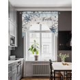 thumbnail image 3 of Vintage Farmhouse Swag Valances for Windows, Small Curtains Drapes, Blue Country Texas Star Vines Wooden Kitchen Window Curtains Over Sink Window Treatment Valance for Bedroom/Bathroom 56"x36", 3 of 5
