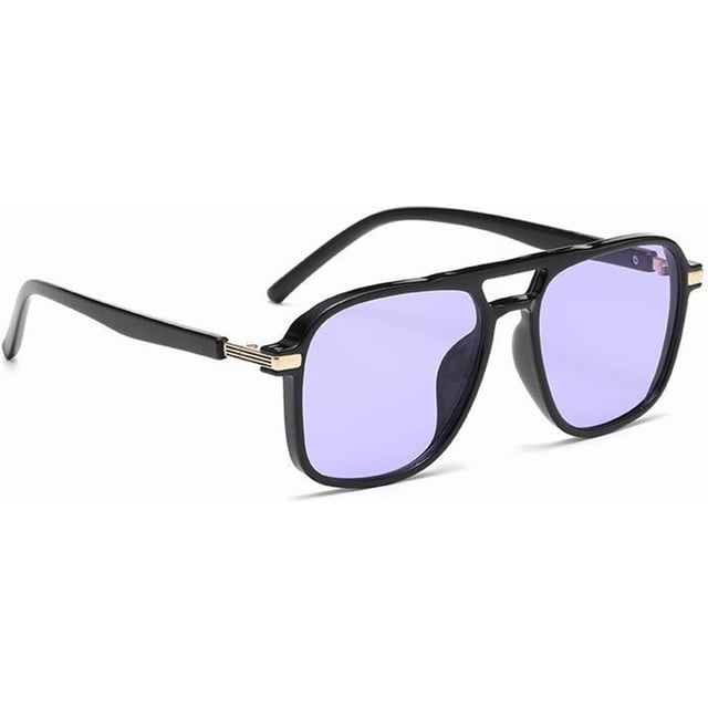 Lunettes de Soleil Carrées Rétro à Grande Monture pour Hommes et Femmes, Extérieur (Couleur : F, Taille : 1)