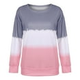 thumbnail image 3 of Ichuanyi Womens Sweatshirts Winter Fall Women Plus Size Tie-Dye Printed Gradient Pullover Long Sleeve Sweatshirt Top, 3 of 7