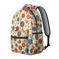 thumbnail image 2 of Pioneer Flower Floral Print Pattern Backpack for School, Cute School Bag with Adjustable Shoulder Straps and Padded Back, 15.3"x11"x7.1", 2 of 5