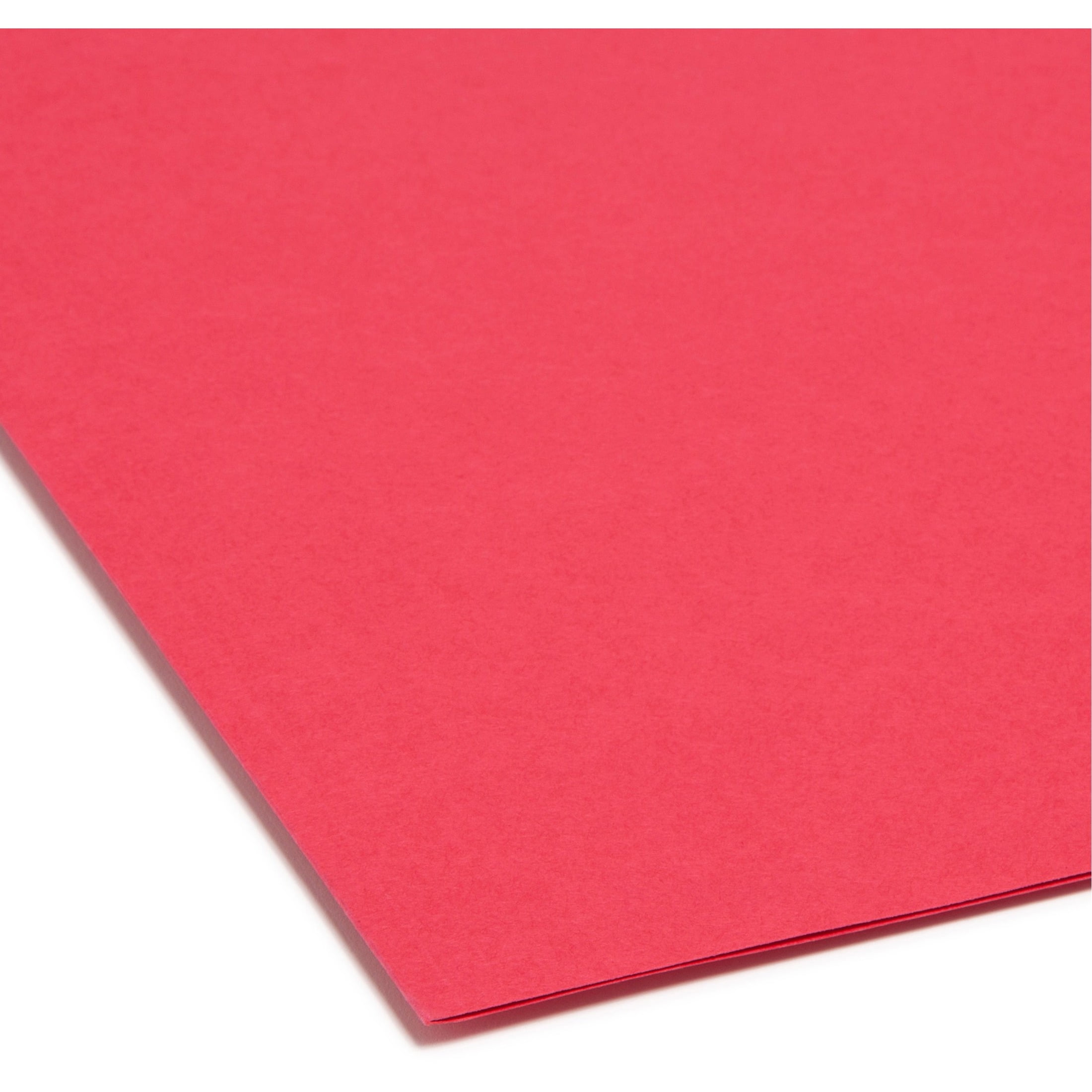Smead File Folder, Reinforced 1/3-Cut Tab, Legal Size, Red, 100 per Box (17734)