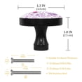 thumbnail image 3 of 4 Pcs Floral Pattern Knobs for Kitchen Cabinet Cupboard Dresser Bookcase Drawer Pulls Handles Round Home Decor, 3 of 5