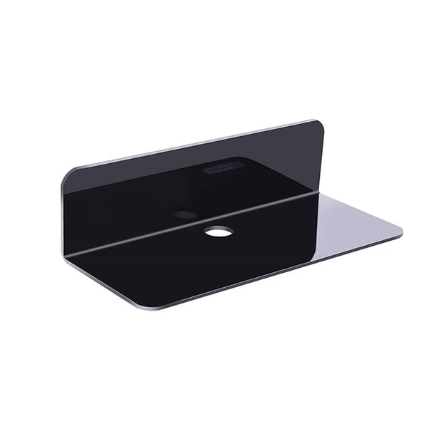 Moyic Estantes de pared para colgar en la pared, decoración, reloj, altavoz, 2 uds. Almacenamiento y organización del hogar negro
