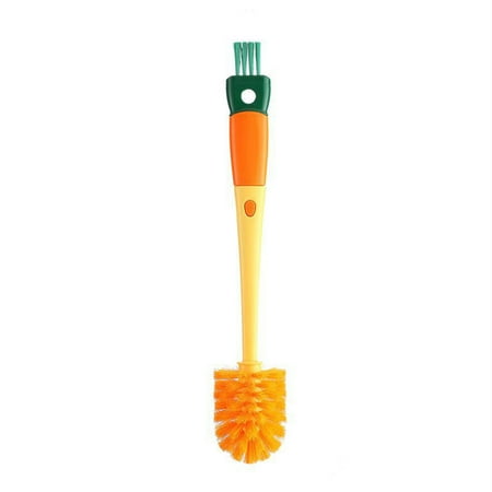 

JANGSLNG Cup Brush Long Handle Comfortable Grip Hanging Hole Flexible Soft Bristles 4-in-1 Cleaning Non-slip Bottles Glass Jars Mug Scrubbing Brush Kitchen Gadget