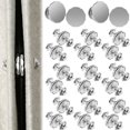 thumbnail image 1 of 20 Paires d'Aimants de Rideaux avec Fermeture à Clips Magnétiques pour Douche Argent, 1 of 8