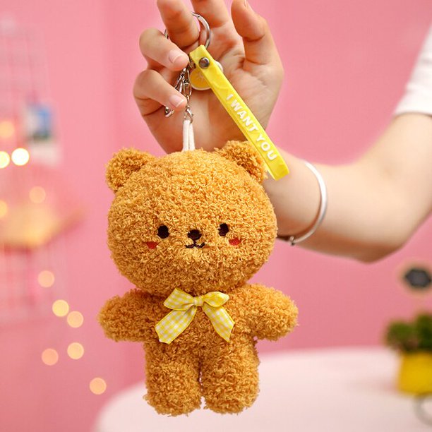 16 cm bolsa de dibujos animados llavero bolsa colgante esponja Animal conejo juguete unicornio cerdo ganso muñeca Navidad bolsa decoración niños regalo zhangyuxiang LED
