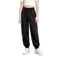 thumbnail image 4 of WOYY Girls Lightweight Jogger Pants Quick Drying Baggy Athletic Pants, Sizes 5-16, Black, 4 of 4
