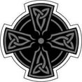 thumbnail image 1 of 9" Celtic Cross Black Irish Origin Vinyl Sticker, 1 of 1