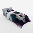thumbnail image 2 of Ambesonne Psychedelic Bedding Set 3 Pcs, Psychedelic Panda, Twin, Grey White, 2 of 2