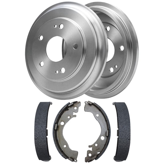 Detroit Axle - Rear Brake Kit for 2006-2015 Honda Civic Brake Drums Brakes Shoes 2007 2008 2009 2010 2011 2012 2013 2014 Replacement