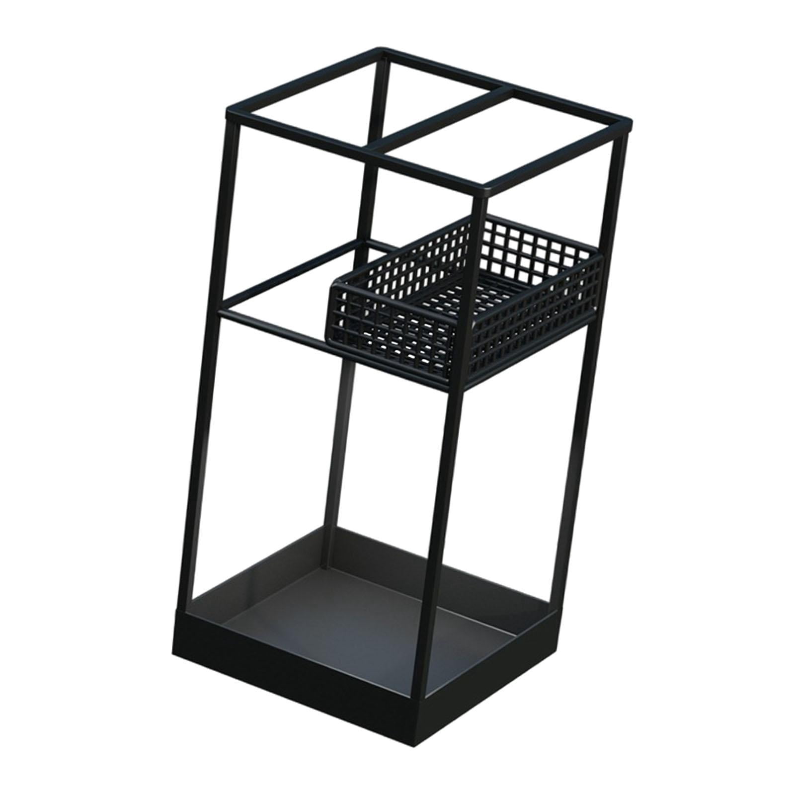Fiocias Umbrella Stand Stable Space Saving Portable Convenient Umbrella Organizer Holder Black