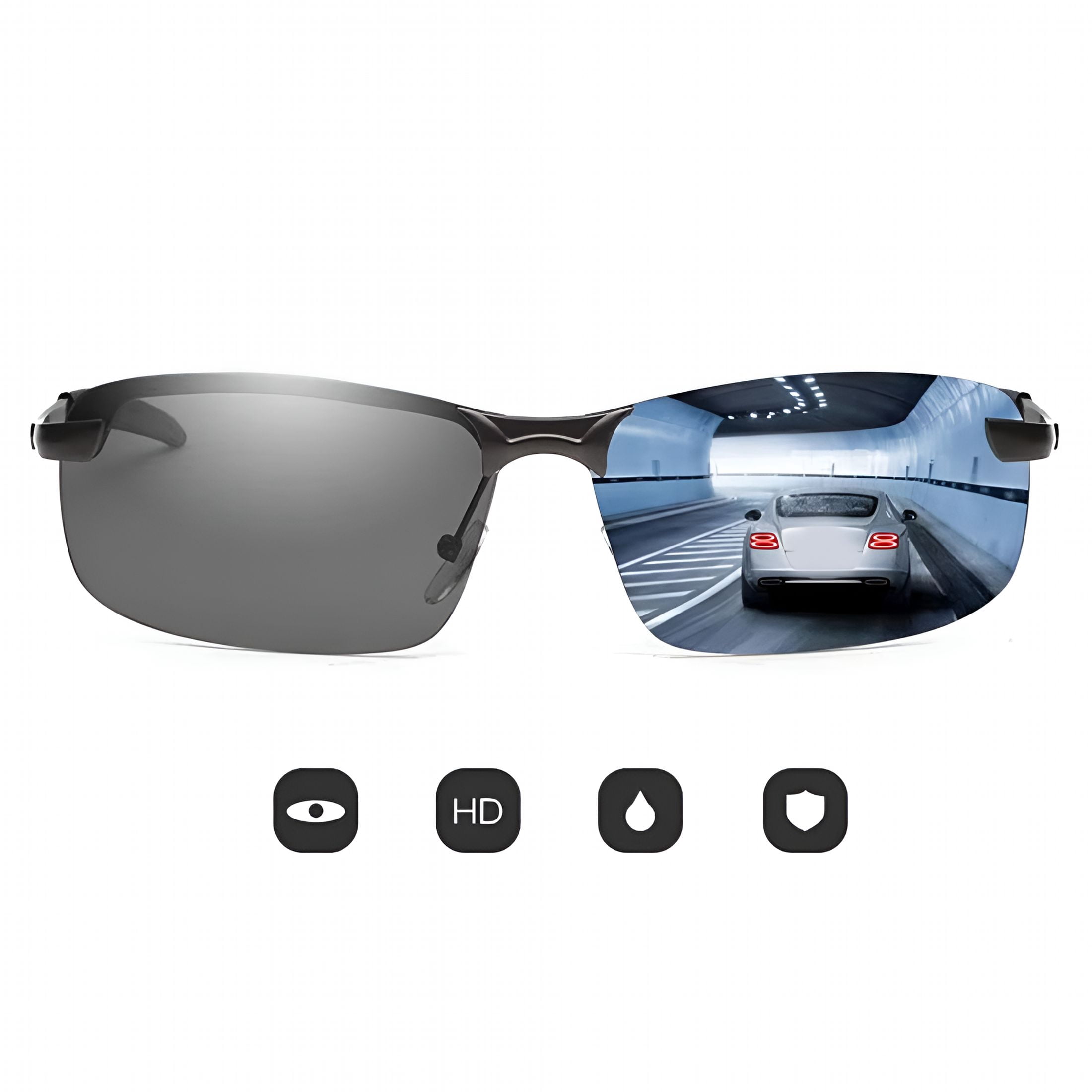 Unisex HD Day Night Driving Sunglasses Fit Over Glasses Anti Glare Amazon.com: Gemgoo HD Day Driving Wrap Around Anti Glare  main image 3