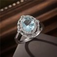 thumbnail image 5 of HOOUN Elegant 925 Silver Women Jewelry Wedding Rings Cubic Zirconia Ring Size 6-10-8-Style 2, 5 of 8