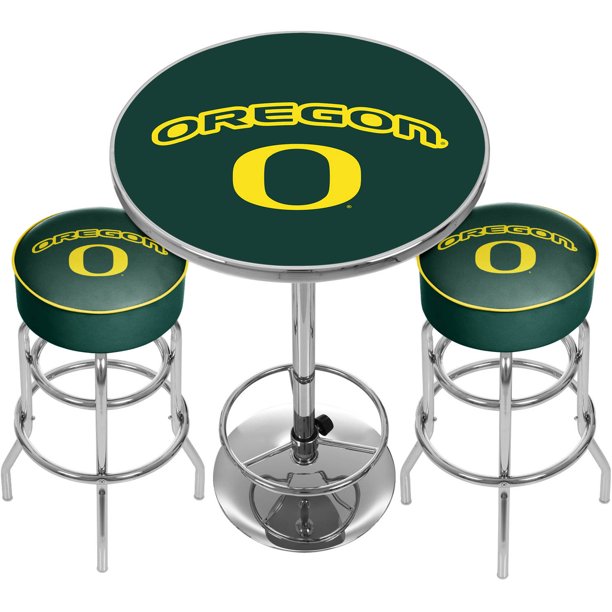 University of Oregon Game Room Combo, 2 Bar Stools and Table Walmart