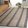 thumbnail image 2 of SAFAVIEH Natural Fiber Nanette Striped Area Rug, Natural/Gray, 6' x 6' Square, 2 of 8