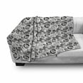 thumbnail image 2 of Abstract Soft Flannel Fleece Throw Blanket, Sketchy Simplistic Circles Intertwined Modern Grunge Print, Cozy Plush for Indoor and Outdoor Use, 60" x 80", Grey Charcoal Grey, by Ambesonne, 2 of 5