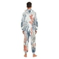 thumbnail image 4 of FORMRS Onesies Pajama for Adults Unisex Hoodie Winter Jumpsuit One Piece Sleepwear, Sizes S-2XL, White Sea Plants, 4 of 7