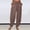 Brown, variant on Babysbule Womens Solid Straight Wide Leg Pants Fashion Womens Casual Button Solid Color Trousers With Pockets
