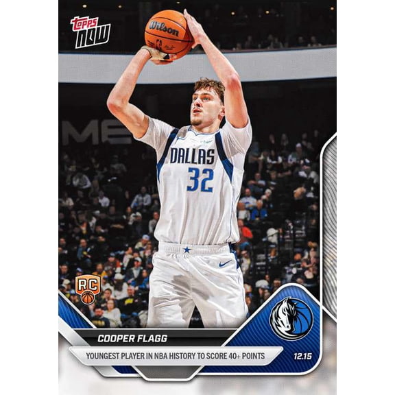 2025-26 NOW Basketball Cooper Flagg #86 [Rookie, Youngest Player in NBA History to Score 40  Points]