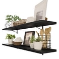thumbnail image 1 of Kit 2 Repisas Flotantes Cocina Madesa 80cm Color Negro, 1 of 8