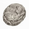 thumbnail image 2 of gray toupee for men Soft Thin Skin Men's Toupee Human Hair silver white hair piece for men100% European Virgin Hair Replacement hair System mens grey hair piece 8 x 10 Inches (0.06 mm thickness, 2 of 6