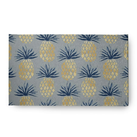 Simply Daisy 18 x 30 Pineapple Stripes Chenille Rug Pretty Grey