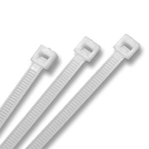 100 Pcs Pack 8" Inch White Network Cable Cord Wire Tie Strap 40 Lbs Zip Nylon for sale online 