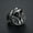 Silver, variant on Hip hop gold plating dome finger rings stainless steel big heavy double gun mens-13-Gold