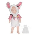 thumbnail image 1 of Muñeca bebé Reborn de silicona suave de 6 pulgadas, muñeca infantil sólida segura de tacto Real con ropa, 1 of 9