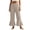 #04 Khaki 【Mix, Match & Rotate: Stock Up on Daily Colors】, variant on Women Summer Linen Cropped Pants with Pockets, Mid Elastic Waist Loose Straight Leg Capris, Soft Cotton Blend Cuffed Hem Pants for Women, Casual Beach Business Travel | TruHer,White 2XL