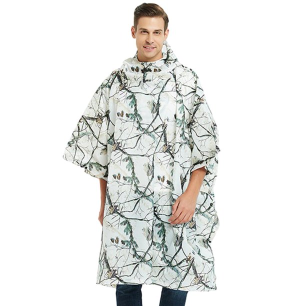 Poncho de camuflaje para exteriores, chubasquero multifuncional, dosel portátil, alfombrilla a prueba de humedad Hugtrwg Para estrenar