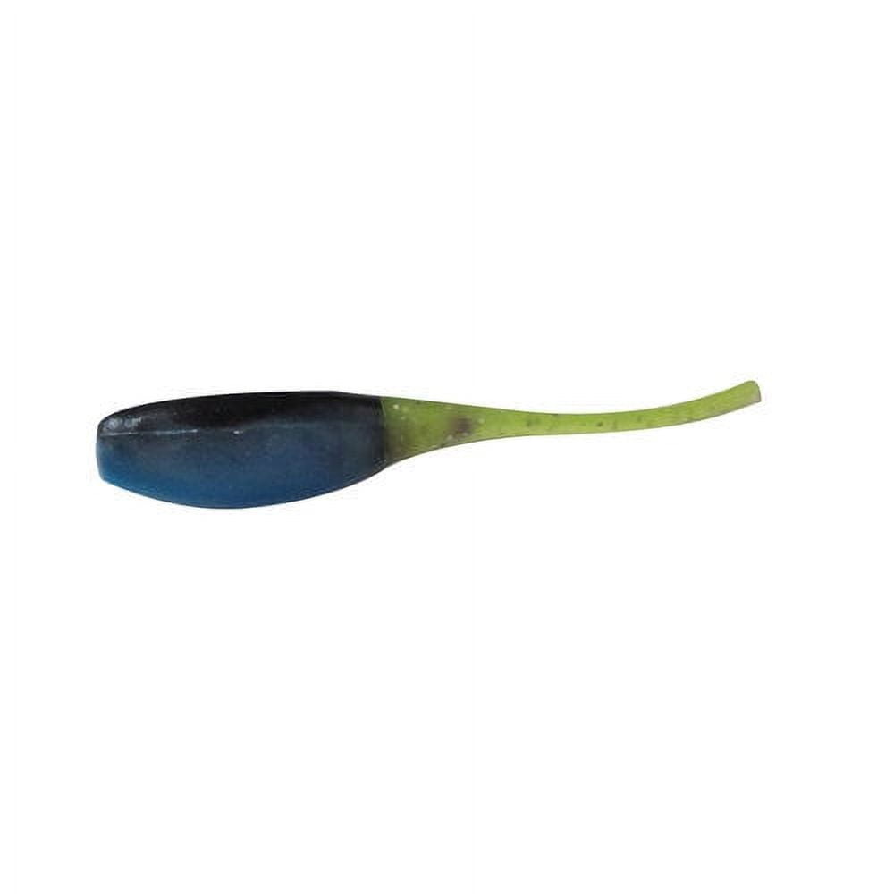 (2 pack) Creme 2" Crappie Shad Lure, Black & Chartreuse, 10 Count