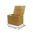 thumbnail image 4 of Cube Storage Basket with Lid and Frame 12.59X10.62 Inch Woven Storage Box for Clothing and Sundries Multipurpose Organizer for Home Wicker Design, 4 of 8