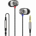 thumbnail image 1 of wonima11 E10 Wired Earphones No Microphone HiFi Stereo Earbuds Noise Isolating in Ear Headphones Powerful Bass Tangle Free Cord Gunmetal, 1 of 1