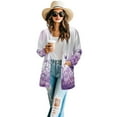 thumbnail image 2 of SCRAWLGOD Flowers Butterfly Cardigans for Women Trendy Long Sleeve Tops for Women Work Size M Comfortable Women's Fall Open Front Cardigan with Pockets for Daily Life, 2 of 7