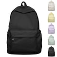 thumbnail image 2 of FUZHIQ Classic School Backpack for 7th 8th 9th 10th Grade, Minimalist Solid Bookbag with Front Pocket, Durable Water Resistant Middle High School Bag, Yellow, 2 of 3