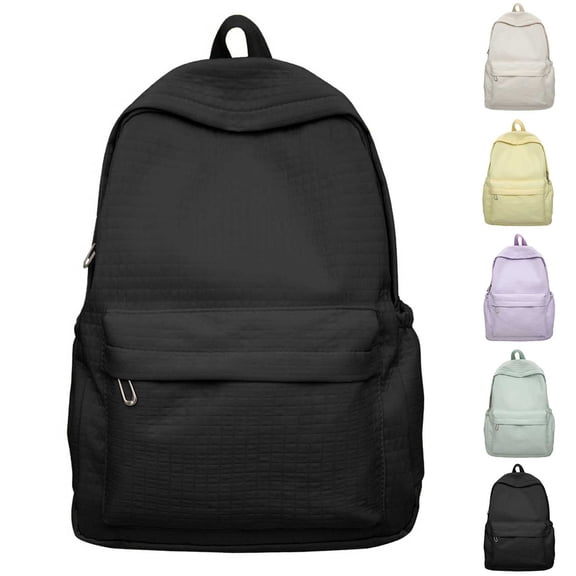 TGPMGRZ School Backpack for College High School Fashion Student Bag, Cute Bookbag for Women (Black)