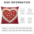thumbnail image 5 of RUIYC Valentine's Day Throw Pillow Covers Red Heart Striped &amp; Kisses Decorative Pillowcases for Home Sofa Couch Cushion Decoration, 5 of 5
