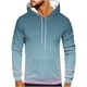thumbnail image 1 of Sudadera con capucha para hombre, estilo casual, a la moda, con cuello redondo, bolsillos y estampado degradado, sudadera de manga larga con capucha, blusa de poliéster para hombre, 1 of 5
