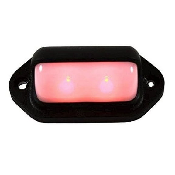 LED Convenience Courtesy Light - RED LED - Waterproof, Compact 24 Volt DC Fixture Truck, Auto, RV, Aircraft lighting