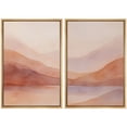 thumbnail image 6 of Framed Canvas Print Abstract Landscape Wall Art Set of 2 Pink Modern Decorative for Living Room Bedroom - 24"x36"x2 NATURAL, 6 of 8