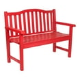 thumbnail image 5 of Shine Company Belfort II Wood Garden Bench, Chili Red, 5 of 9