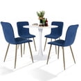 thumbnail image 2 of Set de 4 Sillas de Comedor Azul, Patas Doradas de Metal HOMEMAKE FURNITURE Escandinavo Minimalista, 2 of 7
