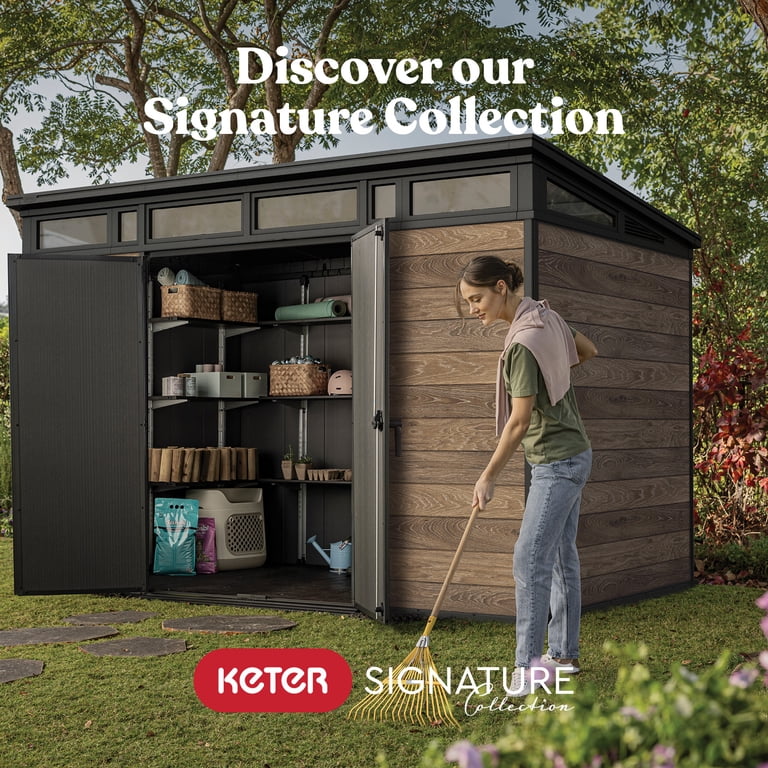 Keter Signature 11x7 ft. Durable Resin Outdoor Storage Shed With
