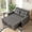 Dark Grey, variant on BIGSYY 52" Linen 3-in-1 Convertible Sleeper Sofa with Pull-Out Bed, Stepless Adjustable Backrest & Side Pocket - Dark Grey