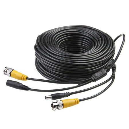 Bnc Power Cables (Masione 100ft Feet Video Power Cables BNC RCA Security Camera Wires Cords for CCTV DVR Home Surveillance System with Bonus)