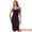 Dark Purple, variant on Velvet Cowl Neck Side Slit Bodycon Cami Midi Dress L Dark Green