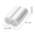thumbnail image 2 of WRITWAA 50Pack Aluminum Crimping Sleeve Wire Rope Sleeve Silver for Long-term Use, 2 of 6