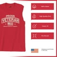 thumbnail image 6 of Proud Veteran Muscle Shirt Veteran's Day Military Honor US Flag Army Air Force RED Friday American Patriot Men's, 6 of 7