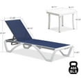 thumbnail image 7 of PURPLE LEAF Patio Chaise Lounge Chair Set Outside Aluminum Plastic Stackable Tanning Outdoor Lounger with Side Table for Pool Sunbathing Beach Deck Outside, Navy Blue, 7 of 7